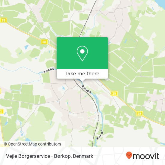 Vejle Borgerservice - Børkop map