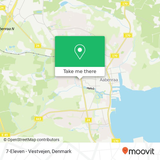 7-Eleven - Vestvejen map