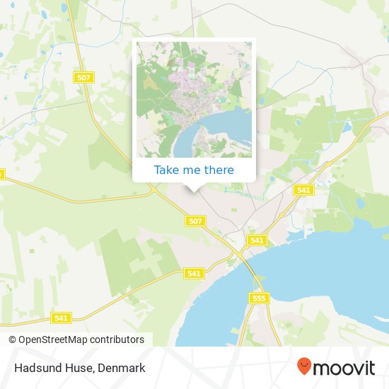 Hadsund Huse map