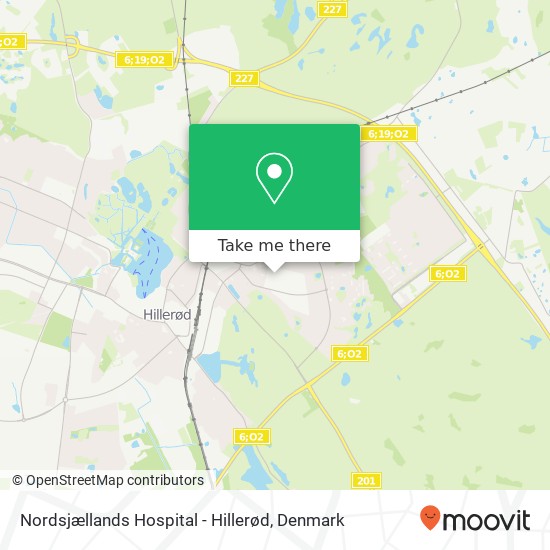 Nordsjællands Hospital - Hillerød map