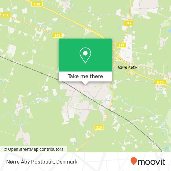 Nørre Åby Postbutik map