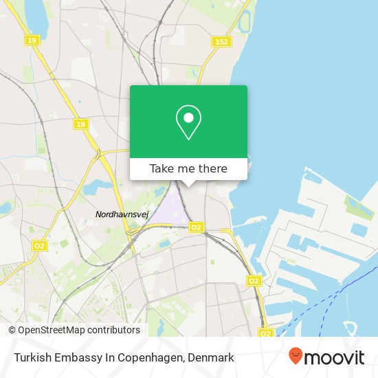 Turkish Embassy In Copenhagen map