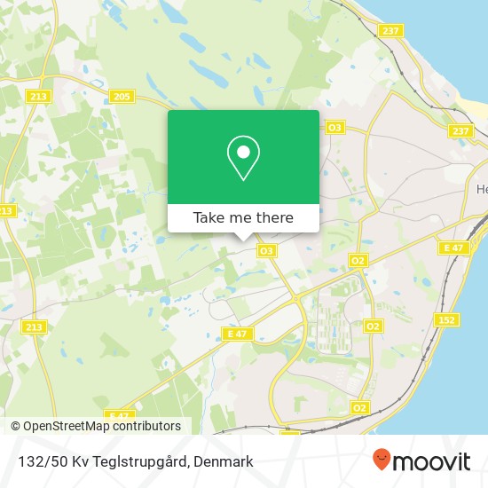 132/50 Kv Teglstrupgård map