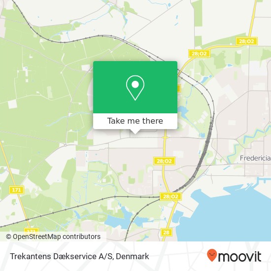 Trekantens Dækservice A/S map