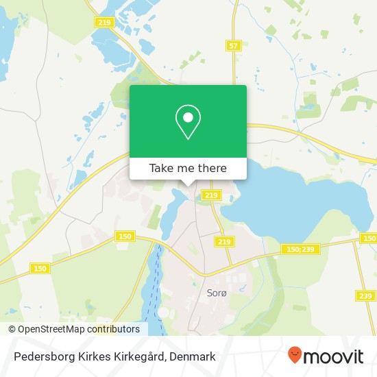 Pedersborg Kirkes Kirkegård map