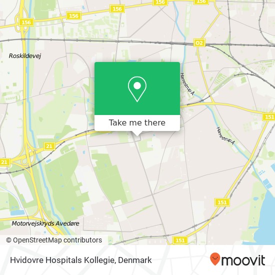 Hvidovre Hospitals Kollegie map