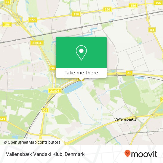 Vallensbæk Vandski Klub map