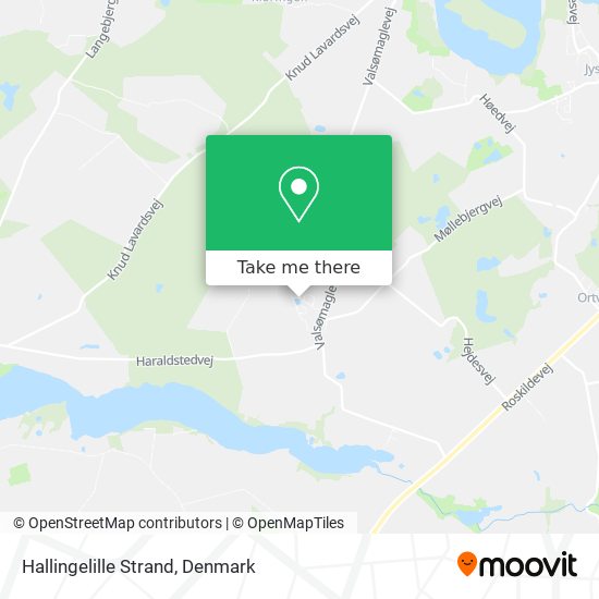 Hallingelille Strand map