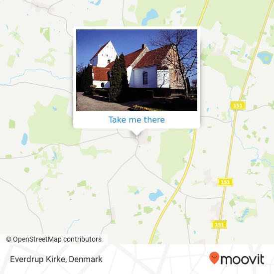 Everdrup Kirke map