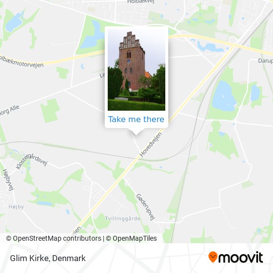 Glim Kirke map