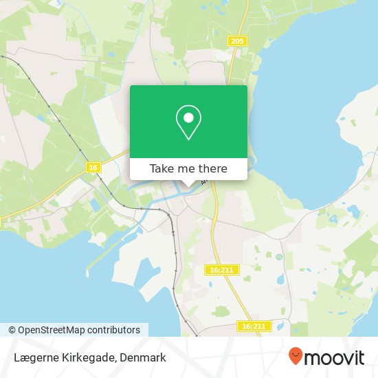 Lægerne Kirkegade map