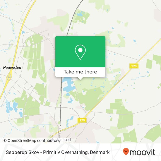 Sebberup Skov - Primitiv Overnatning map