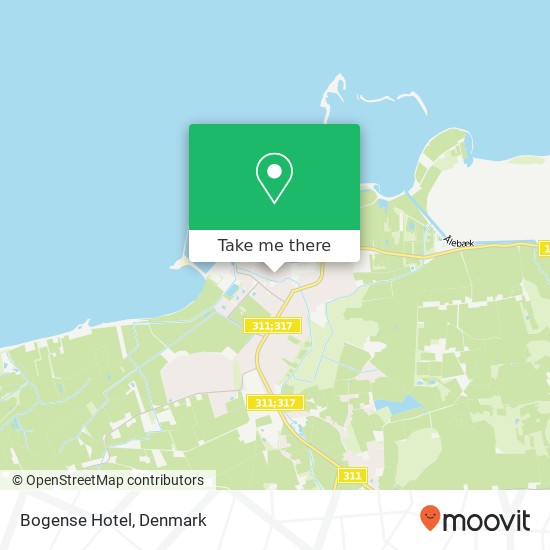 Bogense Hotel map