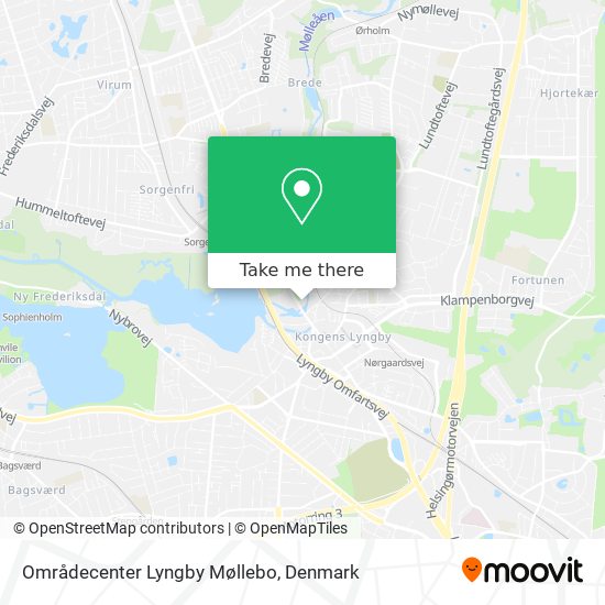 Områdecenter Lyngby Møllebo map