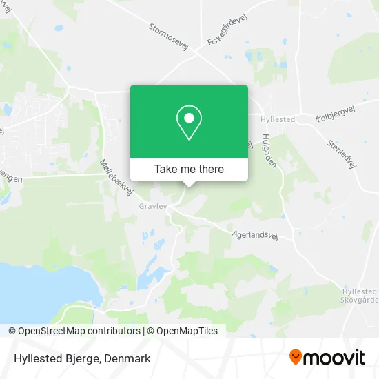 Hyllested Bjerge map