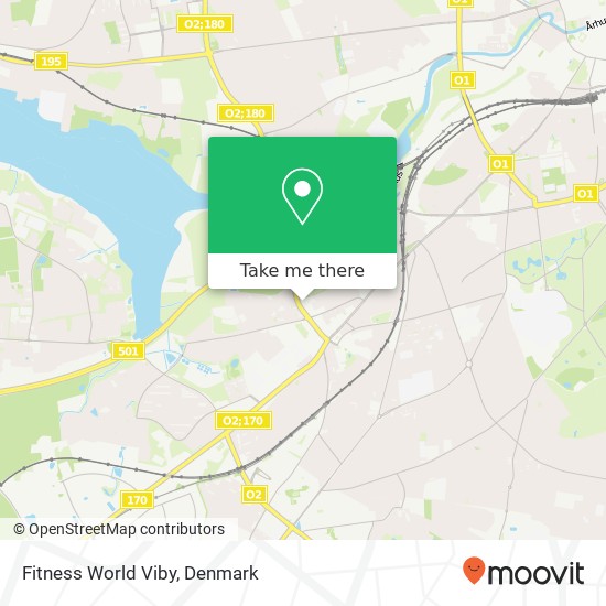 Fitness World Viby map