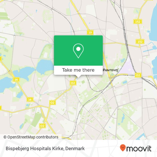 Bispebjerg Hospitals Kirke map