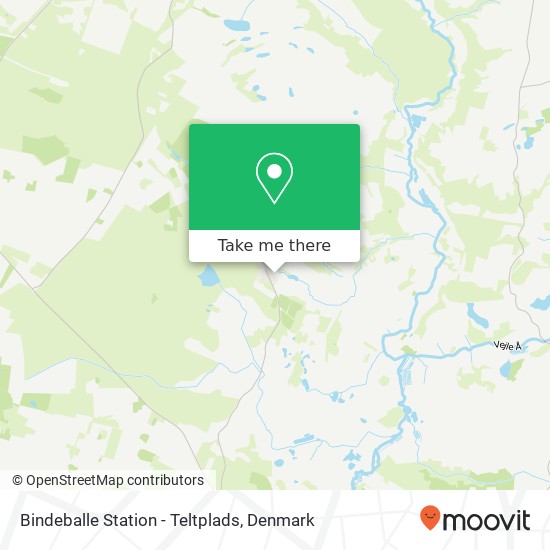 Bindeballe Station - Teltplads map