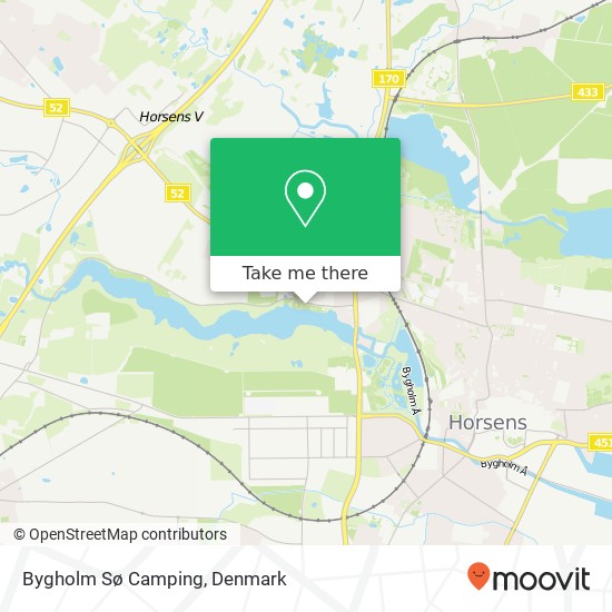 Bygholm Sø Camping map