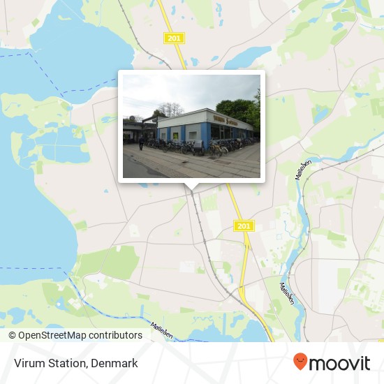 Virum Station map