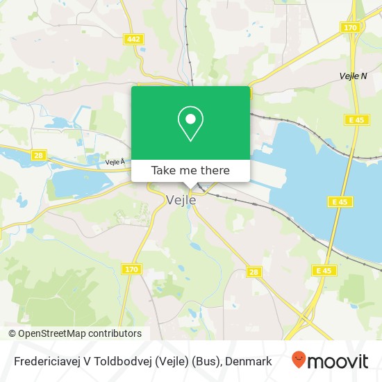 Fredericiavej V Toldbodvej (Vejle) (Bus) map