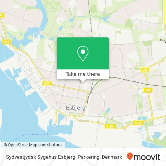 Sydvestjydsk Sygehus Esbjerg, Parkering map