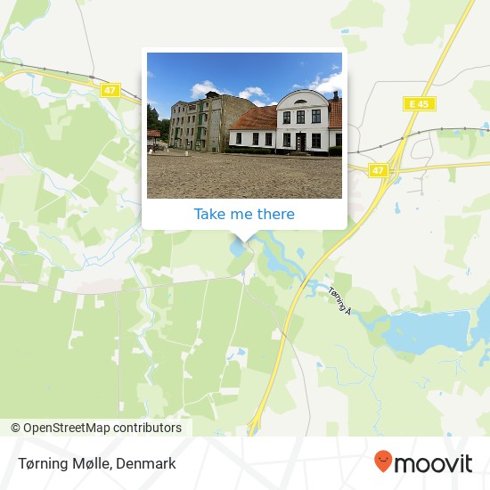 Tørning Mølle map