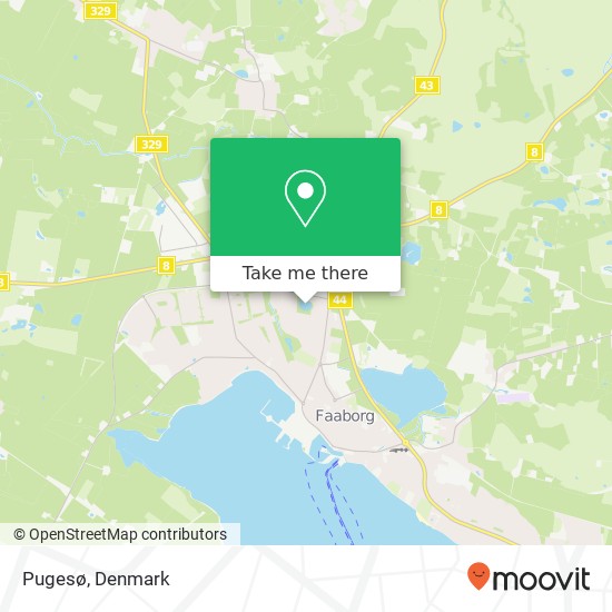 Pugesø map