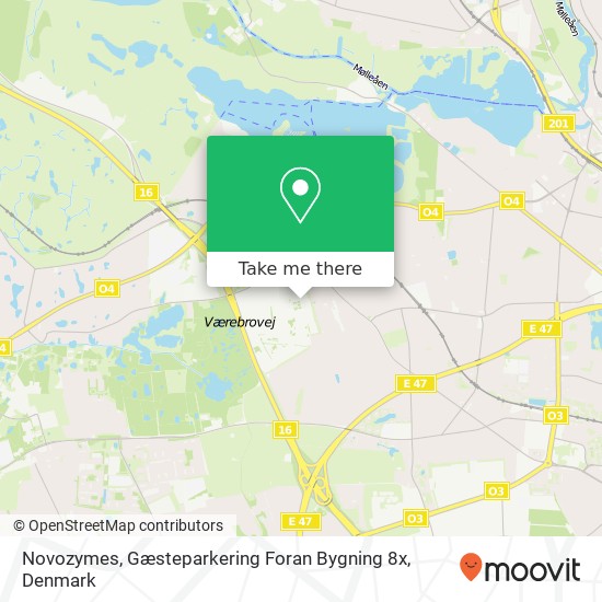 Novozymes, Gæsteparkering Foran Bygning 8x map