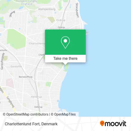 Charlottenlund Fort map