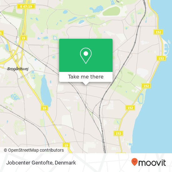 Jobcenter Gentofte map