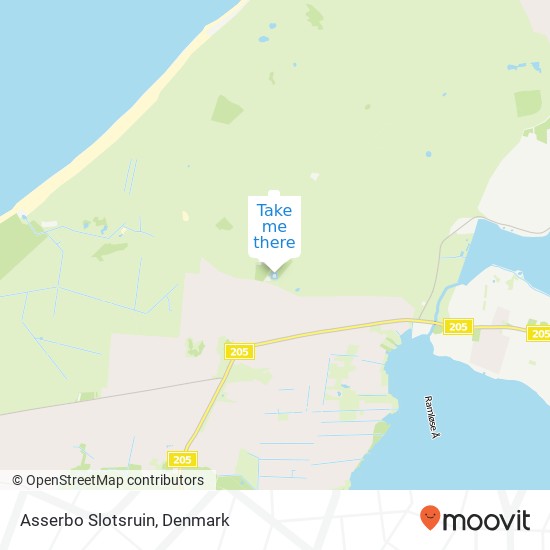 Asserbo Slotsruin map
