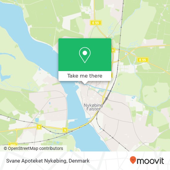 Svane Apoteket Nykøbing map