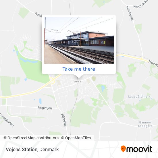Vojens Station map