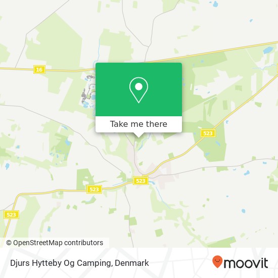 Djurs Hytteby Og Camping map