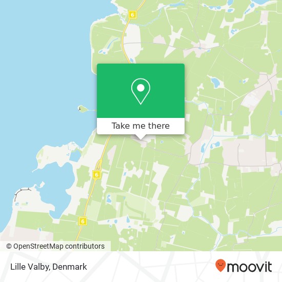 Lille Valby map