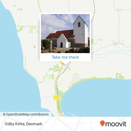 Odby Kirke map