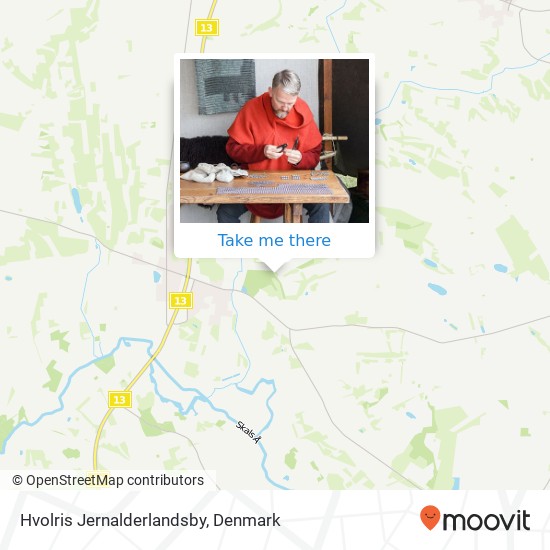 Hvolris Jernalderlandsby map