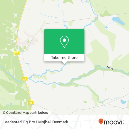 Vadested Og Bro I Mojbøl map