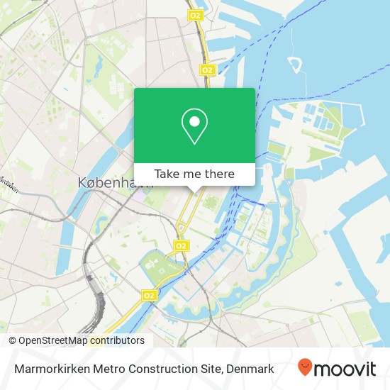 Marmorkirken Metro Construction Site map