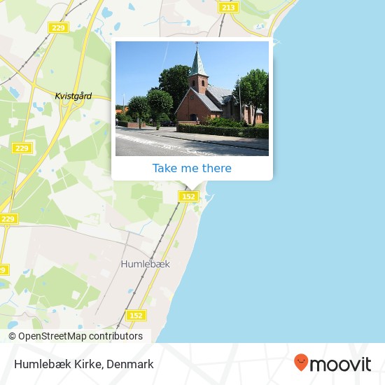 Humlebæk Kirke map