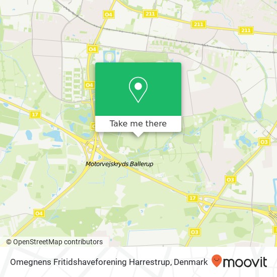 Omegnens Fritidshaveforening Harrestrup map