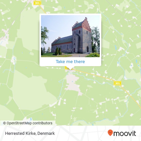 Herrested Kirke map
