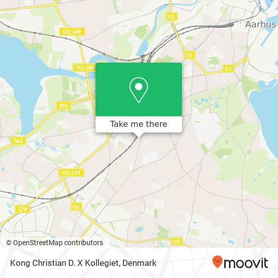 Kong Christian D. X Kollegiet map