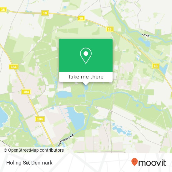 Holing Sø map