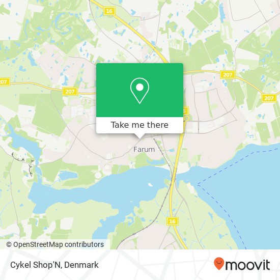 Cykel Shop'N map