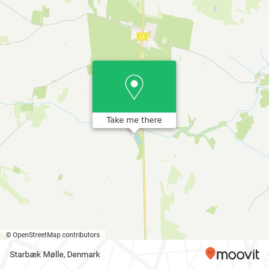 Starbæk Mølle map