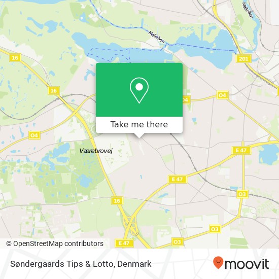 Søndergaards Tips & Lotto map