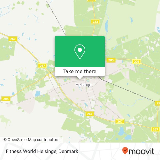 Fitness World Helsinge map