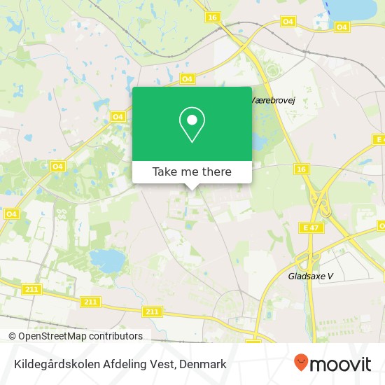 Kildegårdskolen Afdeling Vest map